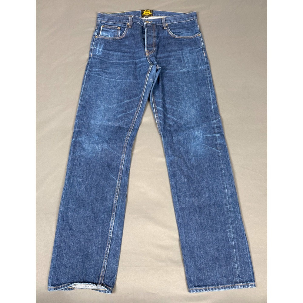 Brave Star Selvage Mens 35x33 Straight Leg Denim Made in USA Indigo